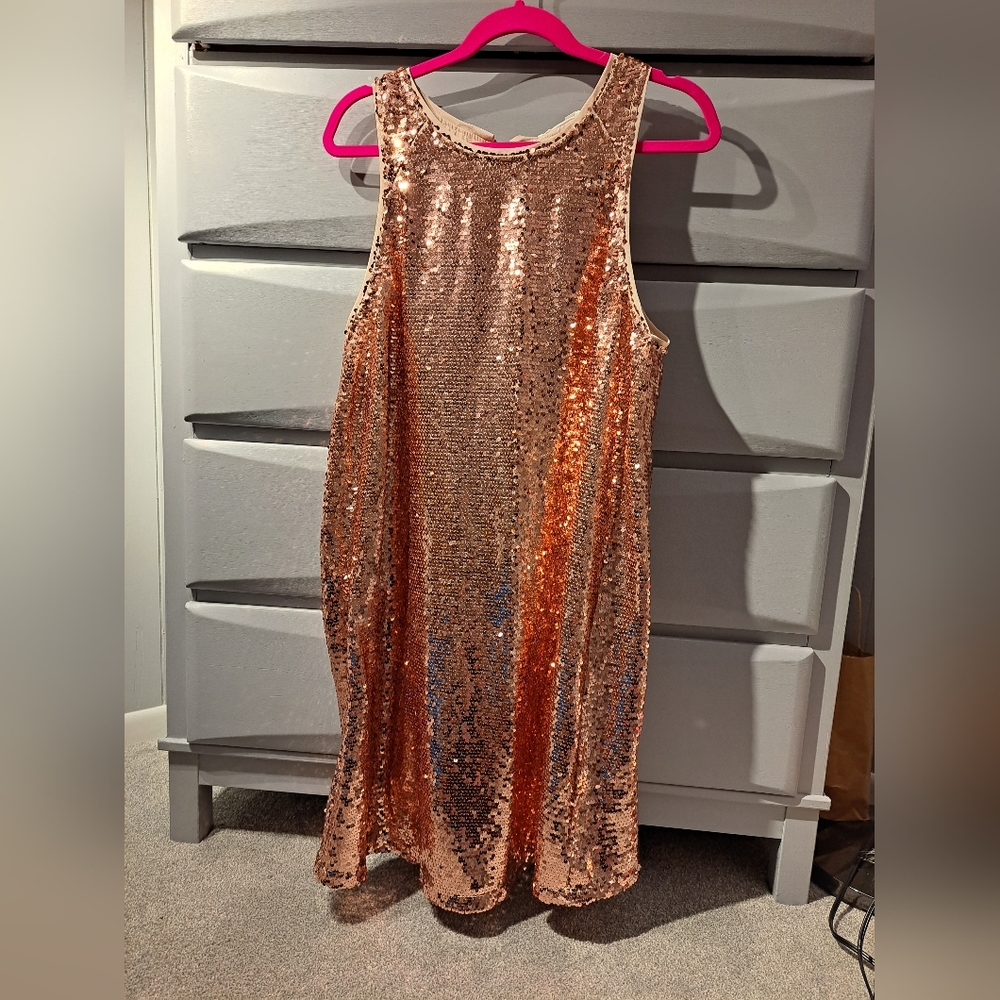 Rose Gold Sequins Dress